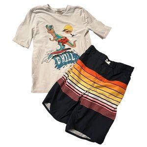 Old Navy Swim Set Rash guard and Swim Trunks Xl